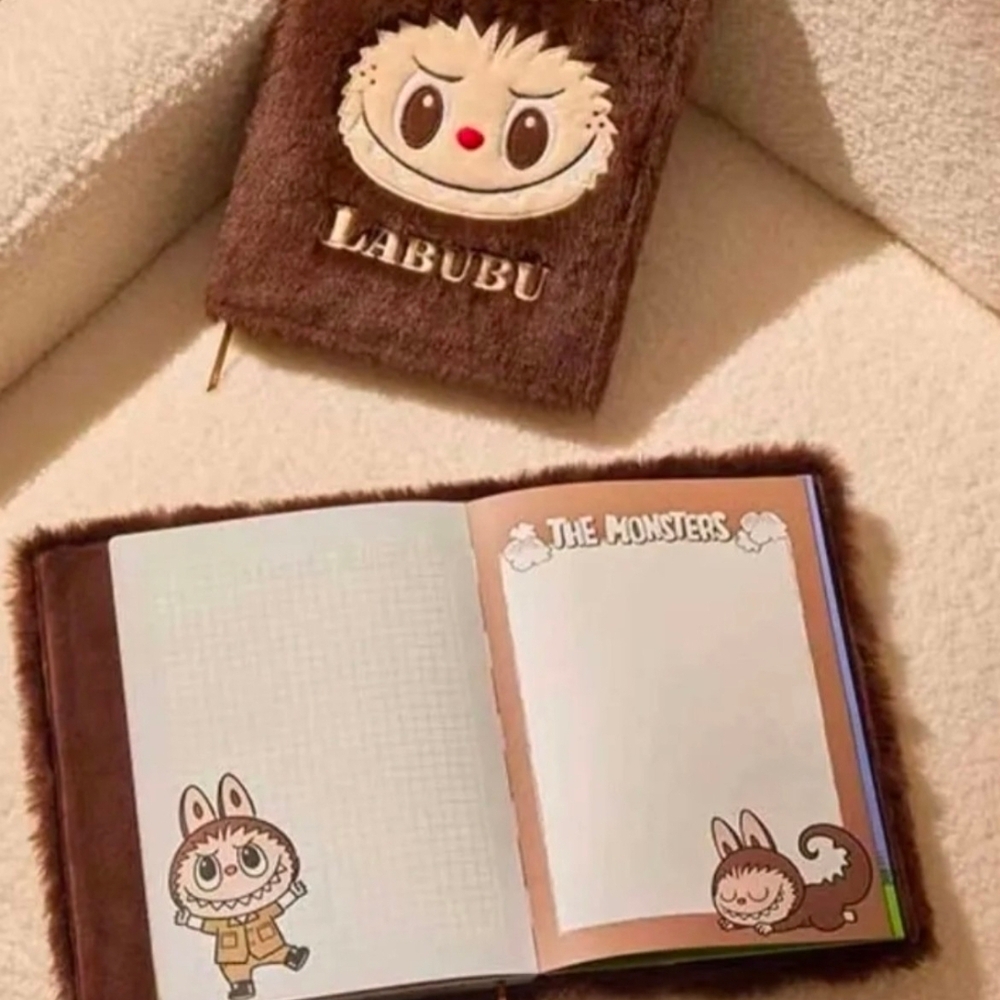 Labubu Brown Illustrated Notebook